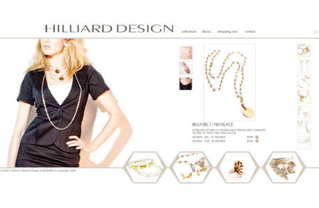 hilliarddesign.com - Flash based website featuring content management system (CMS) and shopping cart